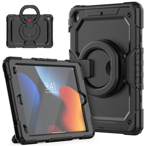 iPad 10.2 2021 / 2020 / 2019 Bracelet Holder Silicone + PC Tablet Case - Black