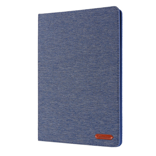 iPad 10.2 Cloth Style TPU Flat Protective Shell - Deep Blue