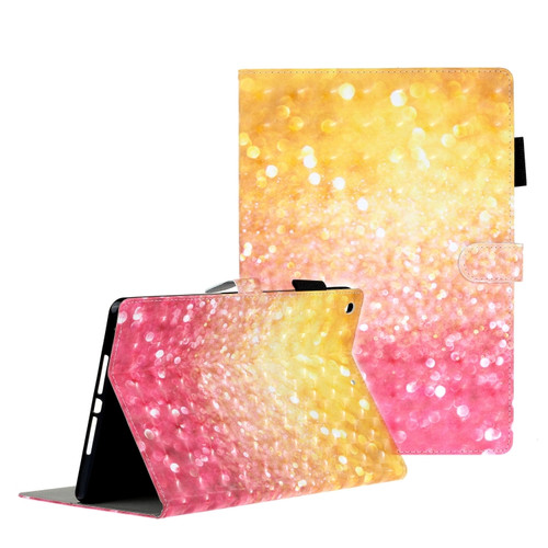 iPad 10.2 3D Embossing Pattern Horizontal Flip Leather Case with Holder & Card Slots & Wallet - Sand