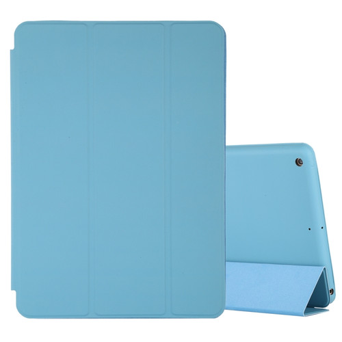iPad 10.2 Horizontal Flip Smart Leather Case with Three-folding Holder - Sky Blue