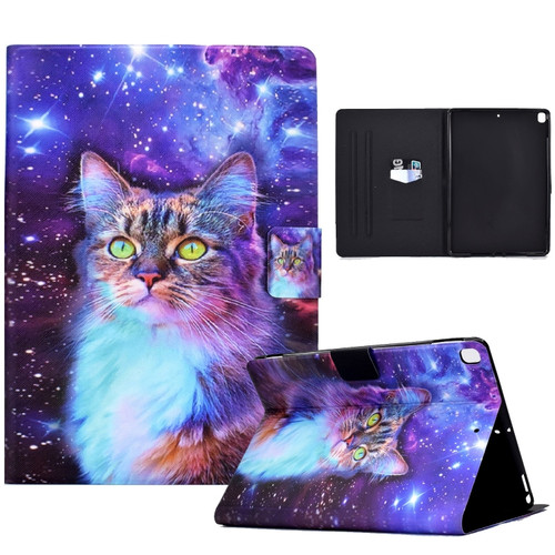 iPad 10.2 2021 / 2020 Electric Pressed TPU Leather Tablet Case - Star Cat