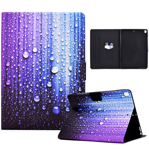 iPad 10.2 2021 / 2020 Electric Pressed TPU Leather Tablet Case - Water Droplets