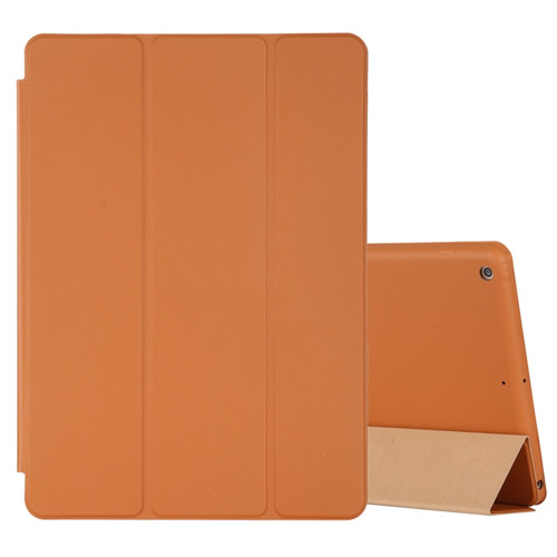 iPad 10.2 Horizontal Flip Smart Leather Case with Three-folding Holder - Brown