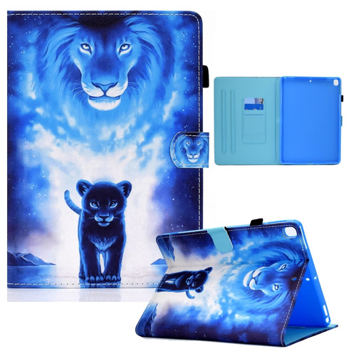 Colored Drawing Horizontal Flip Leather Case with Holder & Card Slots & Sleep / Wake-up Function iPad 10.2 2021 / 2020 / 2019 / iPad Air 10.5 - 2019 - Lion