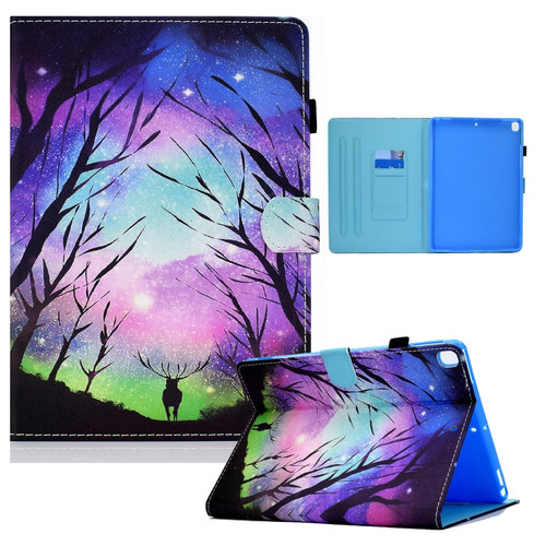 Colored Drawing Horizontal Flip Leather Case with Holder & Card Slots & Sleep / Wake-up Function iPad 10.2 2021 / 2020 / 2019 / iPad Air 10.5 - 2019 - Starry Deer