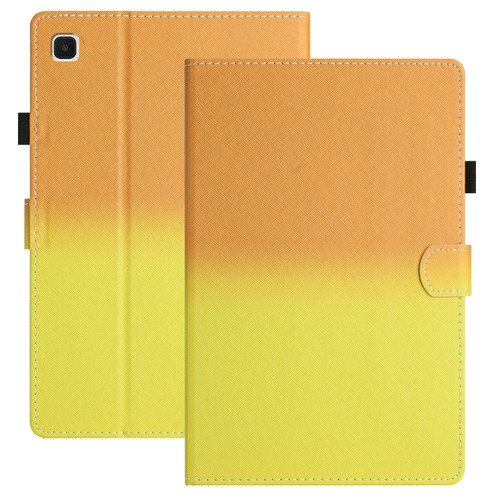 iPad 10.2 2020/2019 / 10.5 2019/2017 Stitching Gradient Leather Tablet Case - Orange Yellow