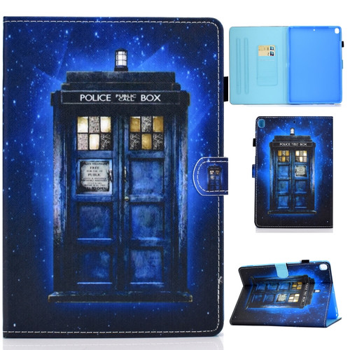 iPad 10.2 2021 / 2020 / 2019 Colored Drawing Horizontal Flip Leather Case with Holder & Card Slots & Pen Slot & Sleep / Wake-up Function - Police Hall