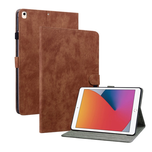 Tiger Pattern PU Tablet Case With Sleep / Wake-up Function iPad 10.2 2019/Air 2019 10.5/10.2 2020/2021 - Brown
