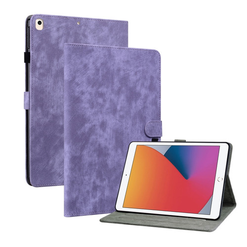 Tiger Pattern PU Tablet Case With Sleep / Wake-up Function iPad 10.2 2019/Air 2019 10.5/10.2 2020/2021 - Purple