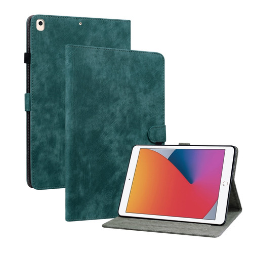 Tiger Pattern PU Tablet Case With Sleep / Wake-up Function iPad 10.2 2019/Air 2019 10.5/10.2 2020/2021 - Dark Green