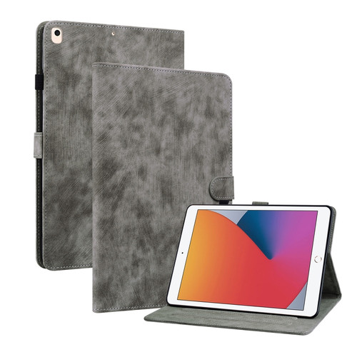 Tiger Pattern PU Tablet Case With Sleep / Wake-up Function iPad 10.2 2019/Air 2019 10.5/10.2 2020/2021 - Grey
