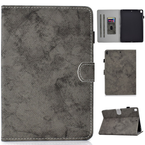 iPad 10.2 2021 / 2020 / 2019 Solid Color Horizontal Flip Leather Case with Holder & Card Slots & Pen Slot & Sleep / Wake-up Function - Grey