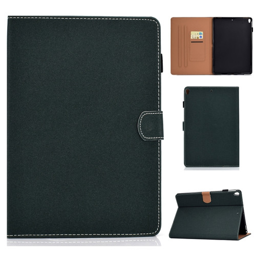iPad 10.2 2021 / 2020 / 2019 Solid Color Horizontal Flip Leather Case with Holder & Card Slots & Pen Slot & Sleep / Wake-up Function - Green