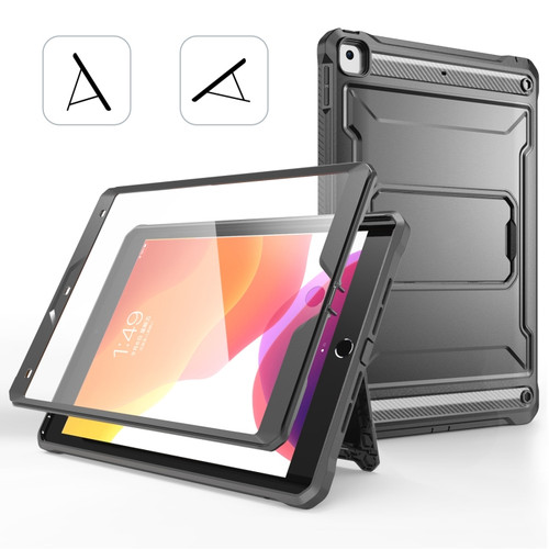 iPad 10.2 2021 / 2020 / 2019 Explorer Tablet Protective Case with Screen Protector - Matte Black