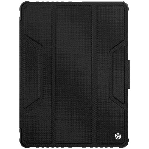 iPad 10.2 2021 / 2020 / 2019 NILLKIN Bumper Pro Horizontal Flip Leather Case with Pen Slot & Holder & Pen Slot Only Supports iPad Pencil 2nd Generation - Black