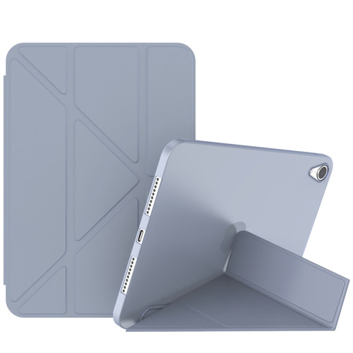 iPad mini 6 Double-sided Matte Deformation TPU Tablet Leather Case with Holder & Sleep / Wake-up Function - Lavender Grey