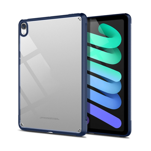 iPad mini 6 PC+TPU Transparent Shockproof Tablet Case - Blue