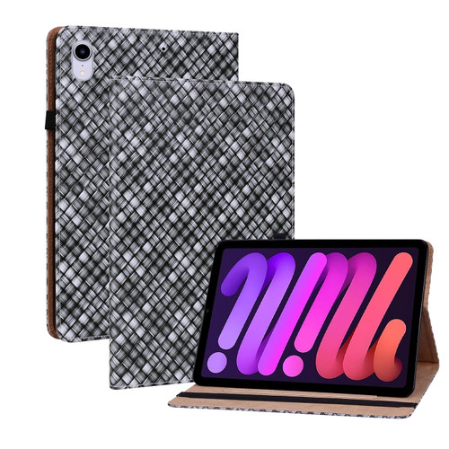 iPad mini 6 Color Weave Smart Leather Tablet Case - Black