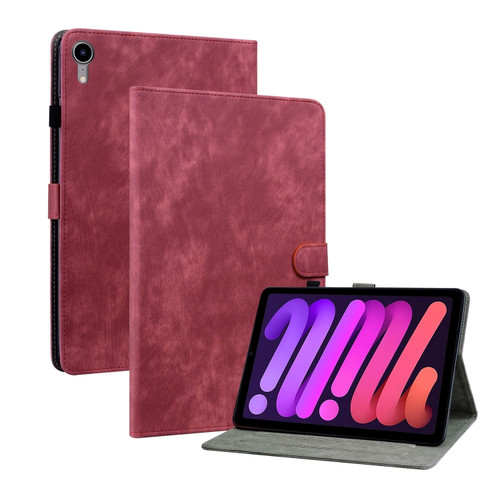 iPad mini 6 Tiger Pattern PU Tablet Case With Sleep / Wake-up Function iPad mini 2021 - Red