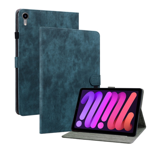 iPad mini 6 Tiger Pattern PU Tablet Case With Sleep / Wake-up Function iPad mini 2021 - Dark Blue
