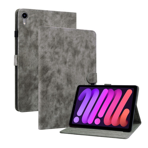 iPad mini 6 Tiger Pattern PU Tablet Case With Sleep / Wake-up Function iPad mini 2021 - Grey