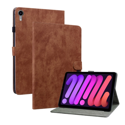 iPad mini 6 Tiger Pattern PU Tablet Case With Sleep / Wake-up Function iPad mini 2021 - Brown