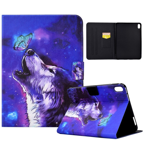 iPad mini 6 Electric Pressed TPU Smart Leather Tablet Case - Butterfly Wolf