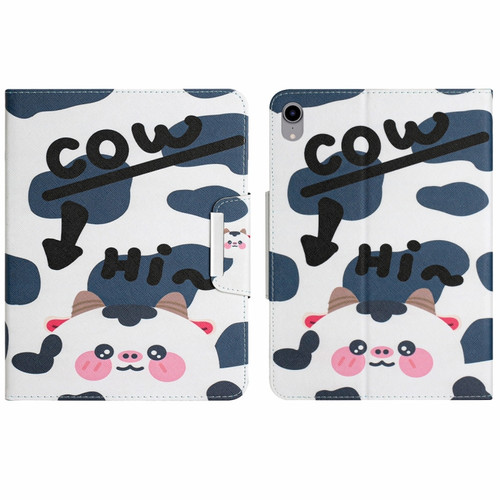 iPad mini 6 Colored Drawing Horizontal Flip Leather Tablet Case - Cow