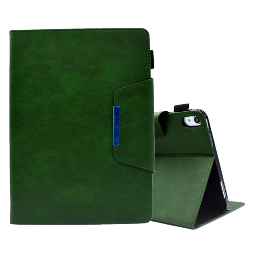 iPad mini 6 Suede Cross Texture Magnetic Clasp Leather Tablet Case - Green
