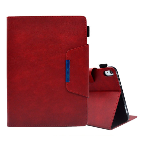 iPad mini 6 Suede Cross Texture Magnetic Clasp Leather Tablet Case - Red