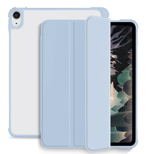 iPad mini 6 3-fold Shockproof Smart Leather Tablet Case - Ice Blue