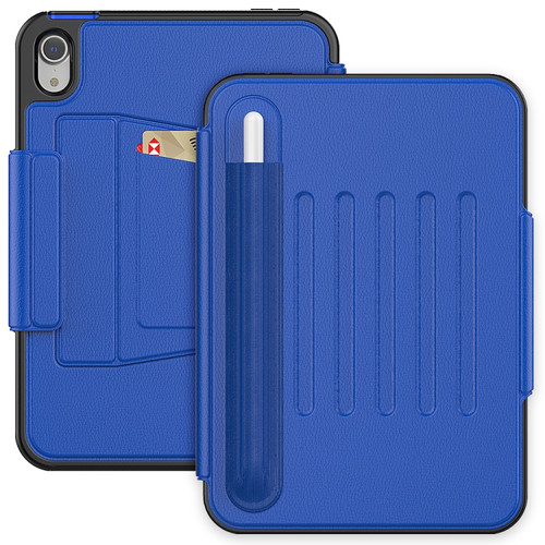 iPad mini 6 Smart B Magnetic Leather Tablet Case - Blue
