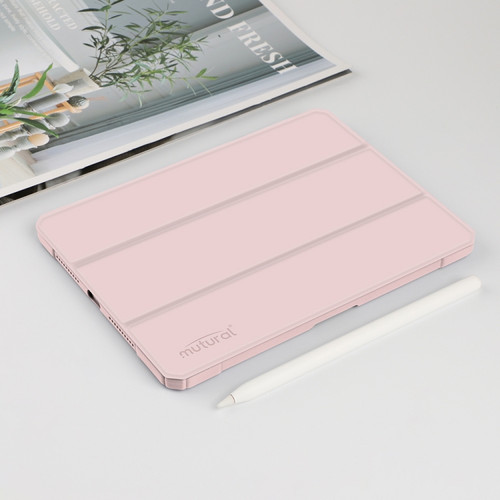 iPad mini 6 Mutural Pinyue Series Horizontal Flip Tablet Case with Holder & Pen Slot & Sleep / Wake-up Function - Pink