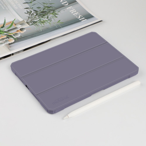 iPad mini 6 Mutural Pinyue Series Horizontal Flip Tablet Case with Holder & Pen Slot & Sleep / Wake-up Function - Purple