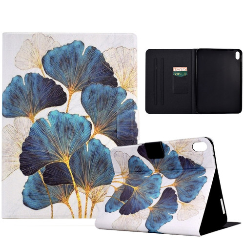 iPad mini 6 Coloured Drawing Smart Leather Tablet Case - Leaf