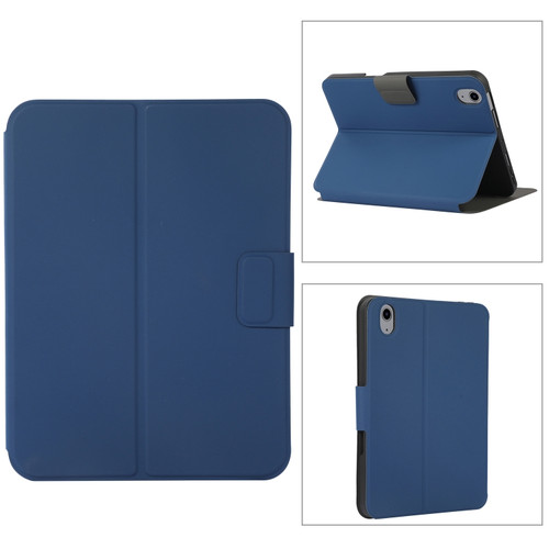 iPad mini 6 Electric Pressed Texture Horizontal Flip Leather Tablet Case with Holder & Pen Slot - Navy Blue