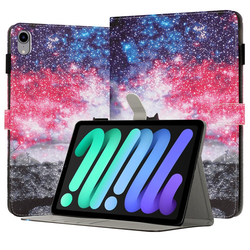 iPad mini 6 Painted Leather Smart Tablet Case - Starry Sky Cat