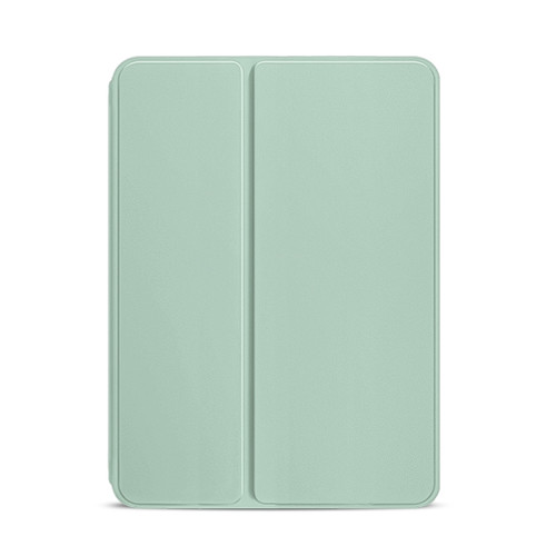 iPad mini 6 Pure Color Dual-Folding Horizontal Flip Leather Tablet Case with Holder & Sleep / Wake-up Function - Green