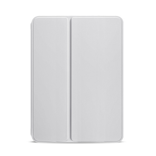 iPad mini 6 Pure Color Dual-Folding Horizontal Flip Leather Tablet Case with Holder & Sleep / Wake-up Function - Grey