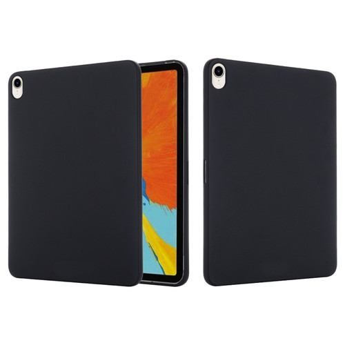 iPad mini 6 Solid Color Liquid Silicone Dropproof Full Coverage Tablet Case - Black