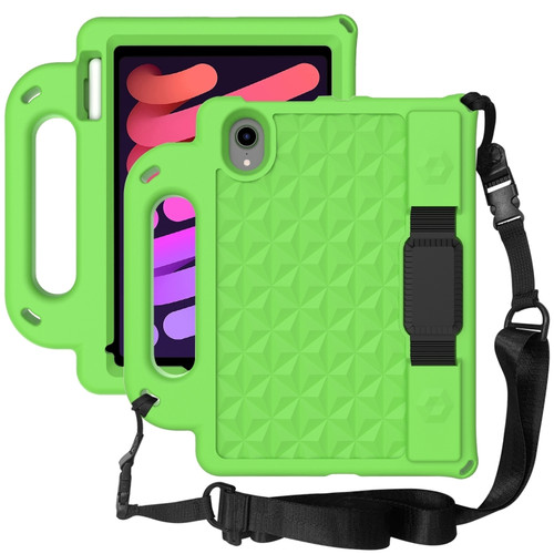 iPad mini 6 Diamond Series EVA Anti-Fall Shockproof Sleeve Protective Shell Tablet Case with Holder & Strap - Green