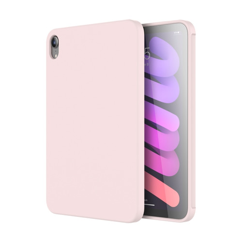 iPad mini 6 Mutural Silicone Microfiber Tablet Case - Pink