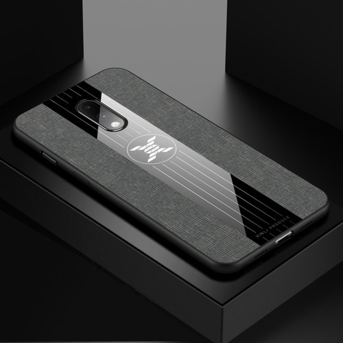 OnePlus 6T XINLI Stitching Cloth Texture Shockproof TPU Protective Case - Grey