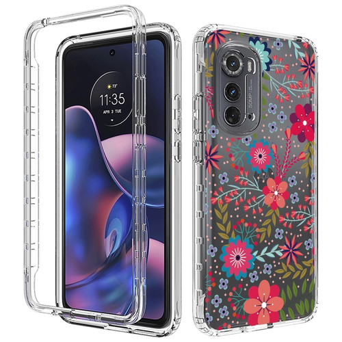 Motorola Edge 2022 Transparent Painted Phone Case - Small Floral