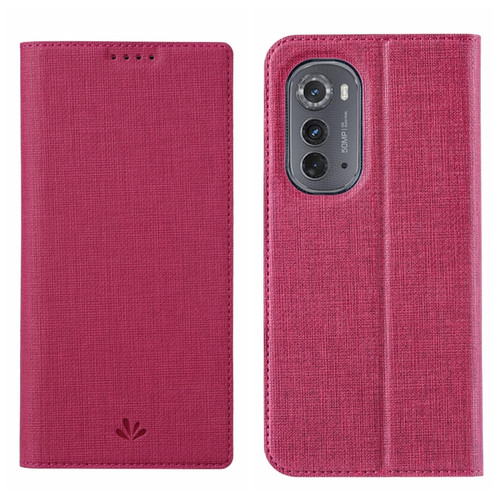 Motorola Edge 2022 ViLi DMX Series TPU + PU Shockproof Leather Phone Case - Rose Red