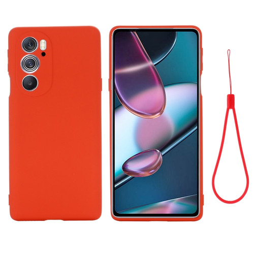 Motorola Edge 30 Pro / Edge+ 2022 Pure Color Liquid Silicone Shockproof Phone Case - Red