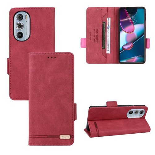 Motorola Edge X30 / Edge 30 Pro / Edge+ 2022 Magnetic Clasp Leather Phone Case - Red