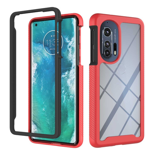 Motorola Edge+ 2022 Starry Sky Solid Color Series PC + TPU Phone Case - Red