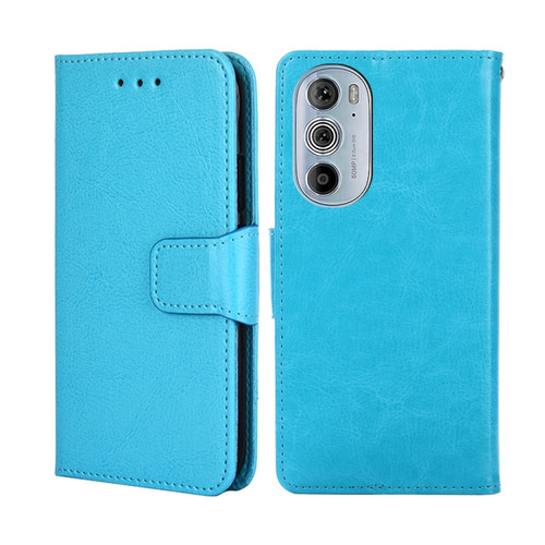 Motorola Edge+ 2022/Edge 30 Pro Crystal Texture Leather Phone Case - Sky Blue