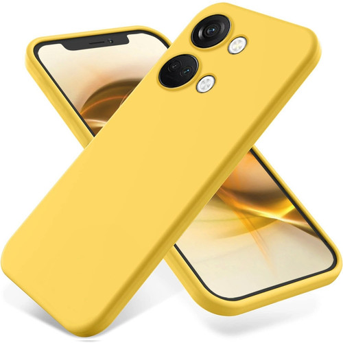 OnePlus Nord 3 / Ace 2V Pure Color Liquid Silicone Shockproof Phone Case - Yellow